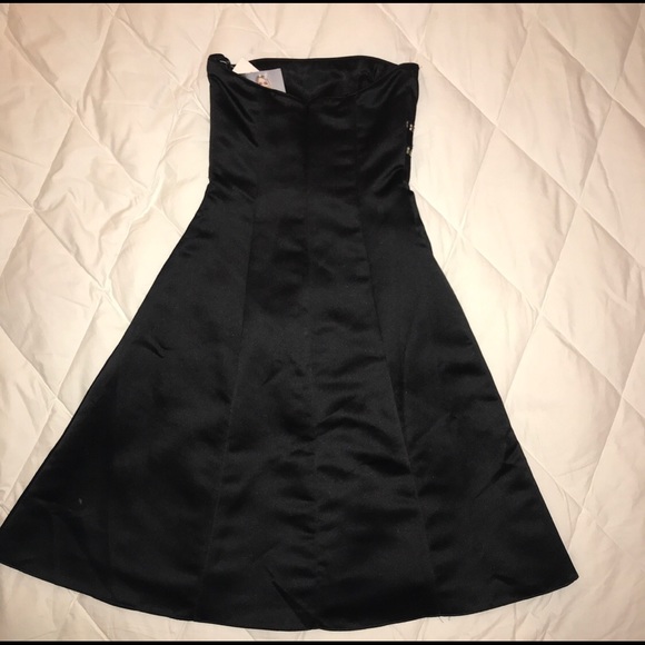 NWT Jessica McClintock Strapless Black Dress size 2 - Picture 3 of 5